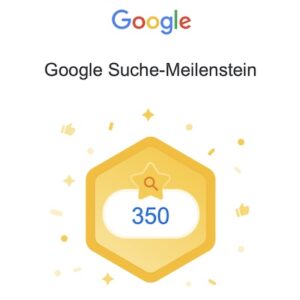 Screenshot Google Suche-Meilenstein Badge